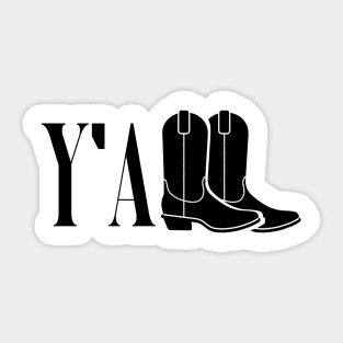 Y'all Boots Sticker